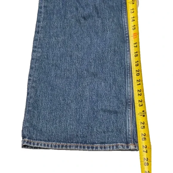 & other stories Wide Leg high waist Jeans preppy Y2K Medium Blue 29/28 A004542 - Picture 4 of 11